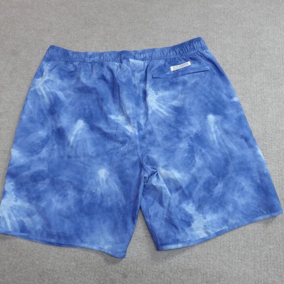 Fair Harbor Swim Shorts 2XL Blue Tie Dye Swim Hybrid Stretch Waist Lined 7.5" in - Picture 11 of 12